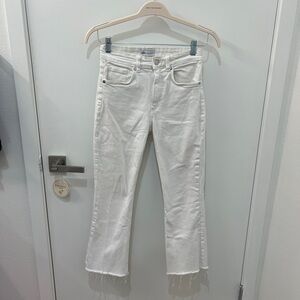 Zara white straight leg jeans